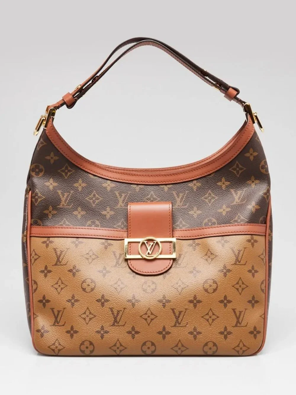 Louis Vuitton Monogram Reverse Canvas MM Dauphine Hobo Bag